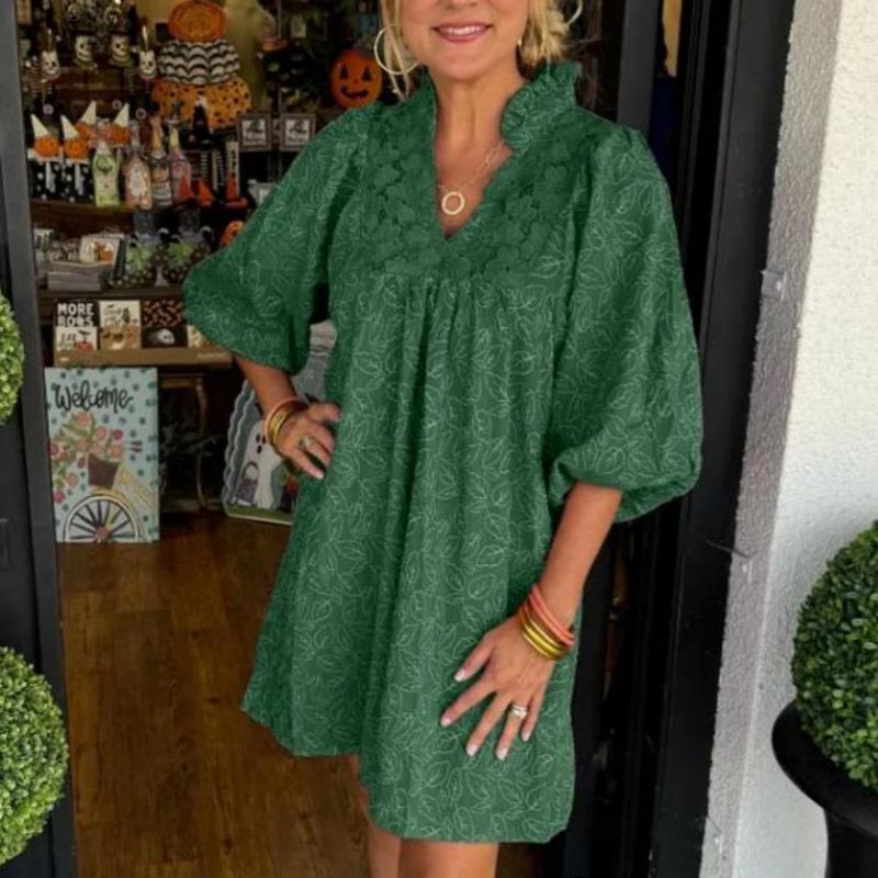 🌷Limited Time 46% OFF💞Solid color carved elegant dress