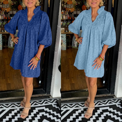 🌷Limited Time 46% OFF💞Solid color carved elegant dress