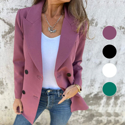 🔥HOT Sale🔥Fashionable Solid Color Long-Sleeve Blazer