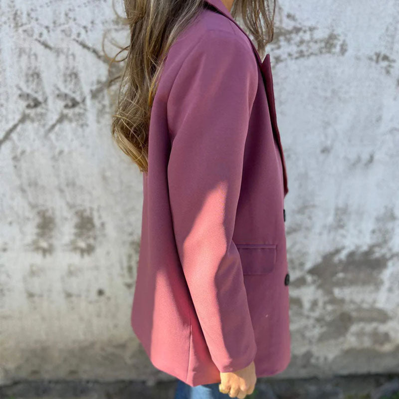 🔥HOT Sale🔥Fashionable Solid Color Long-Sleeve Blazer