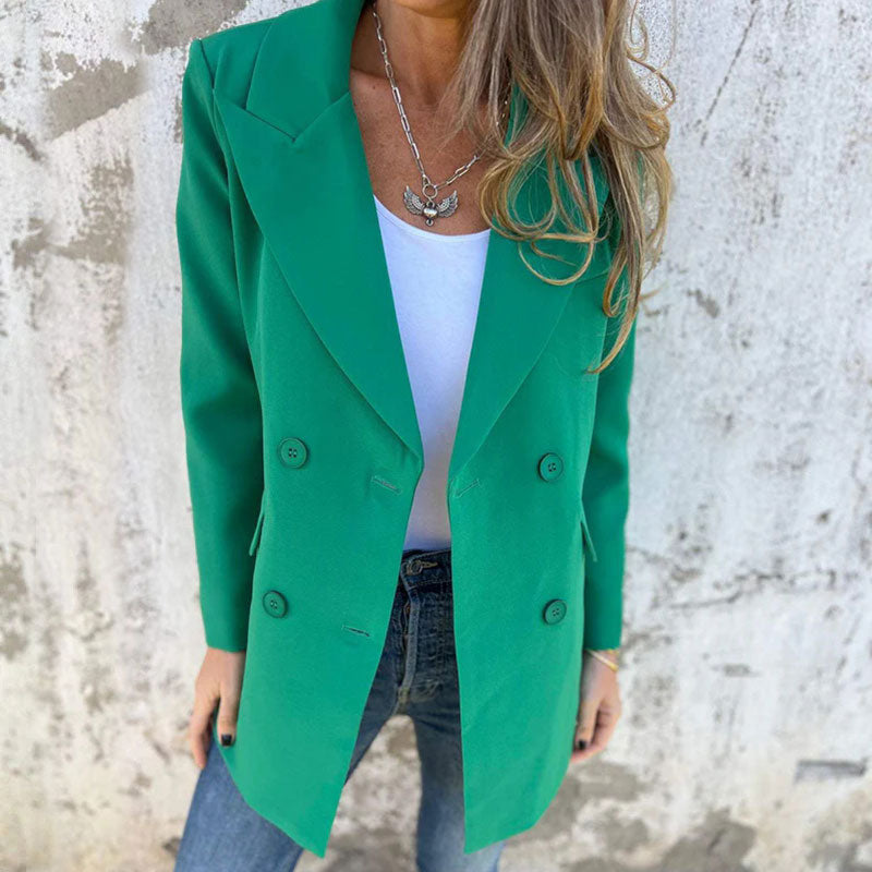 🔥HOT Sale🔥Fashionable Solid Color Long-Sleeve Blazer