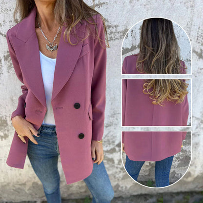 🔥HOT Sale🔥Fashionable Solid Color Long-Sleeve Blazer