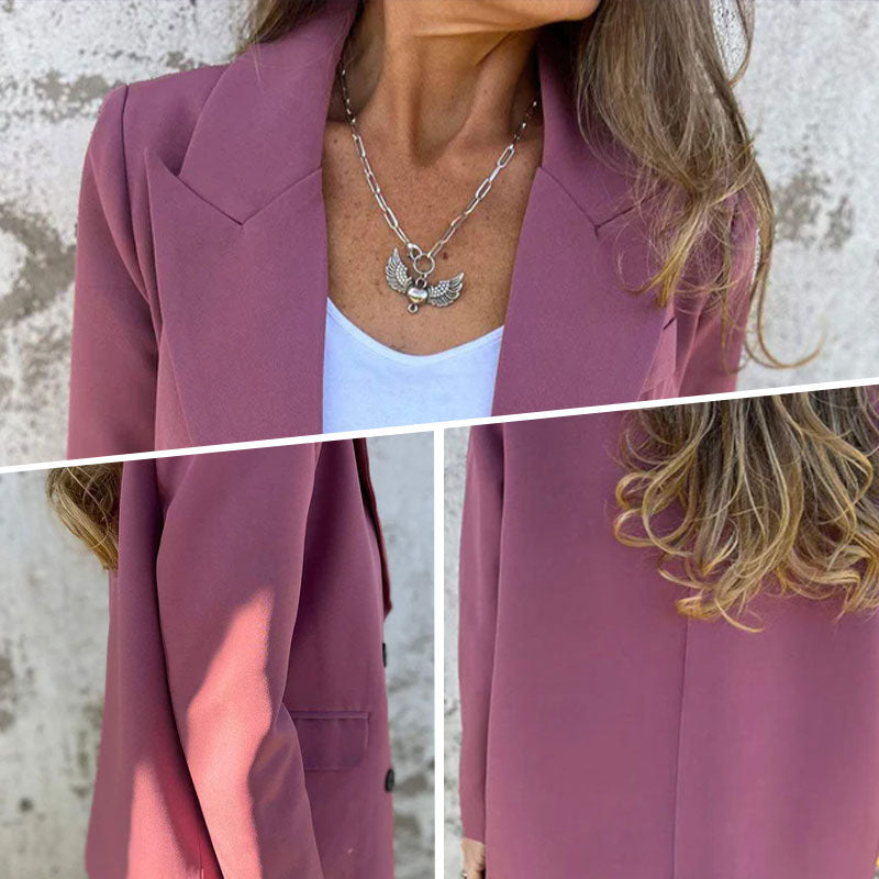 🔥HOT Sale🔥Fashionable Solid Color Long-Sleeve Blazer