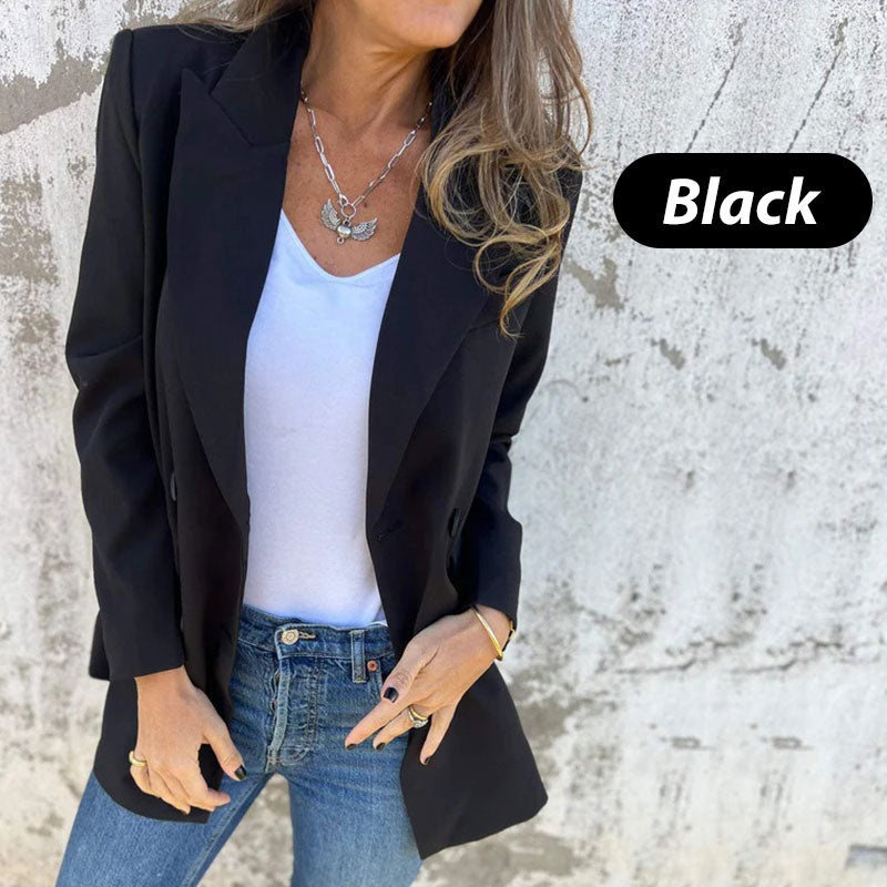 🔥HOT Sale🔥Fashionable Solid Color Long-Sleeve Blazer