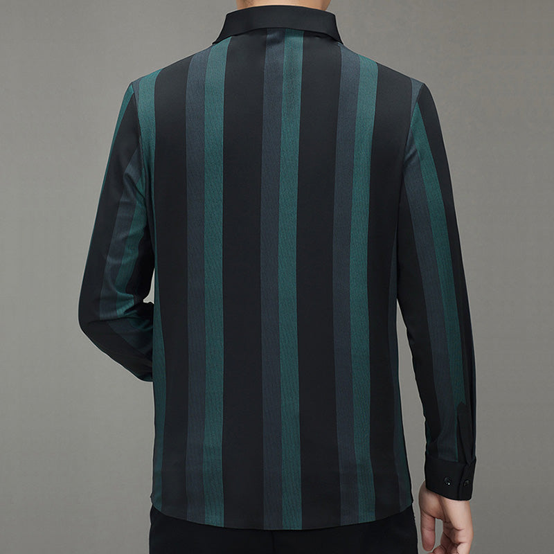 🔥Hot Sale 41% OFF🔥Striped Lapel Button Down Long Sleeve Shirt