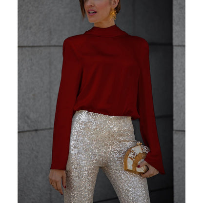 🌷Limited Time 50% OFF💞Ruffle Long Sleeve Top with Sexy Open Back