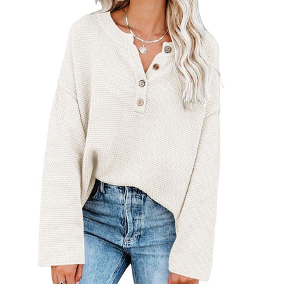 🔥Limited Time 45% OFF🔥Henley Waffle Knit Sweater