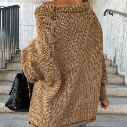 🔥Limited Time 52% OFF🔥Women's Solid Knitted Round Neck Sweater