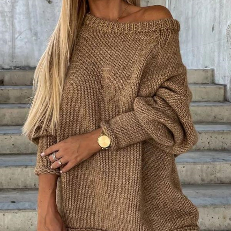 🔥Limited Time 52% OFF🔥Women's Solid Knitted Round Neck Sweater