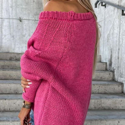 🔥Limited Time 52% OFF🔥Women's Solid Knitted Round Neck Sweater