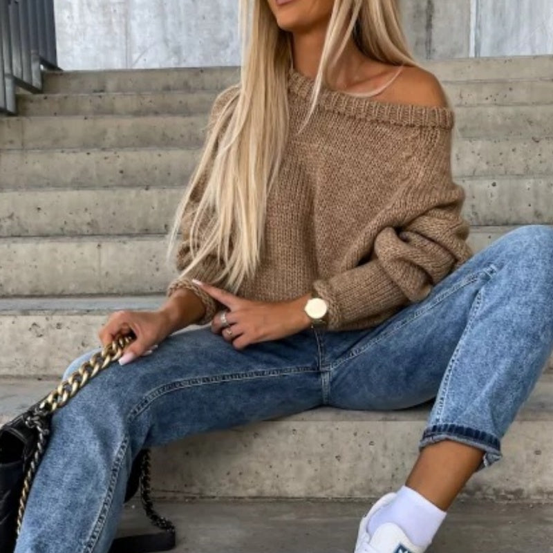 🔥Limited Time 52% OFF🔥Women's Solid Knitted Round Neck Sweater