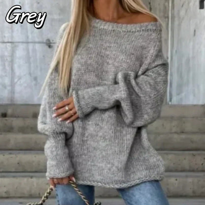 🔥Limited Time 52% OFF🔥Women's Solid Knitted Round Neck Sweater
