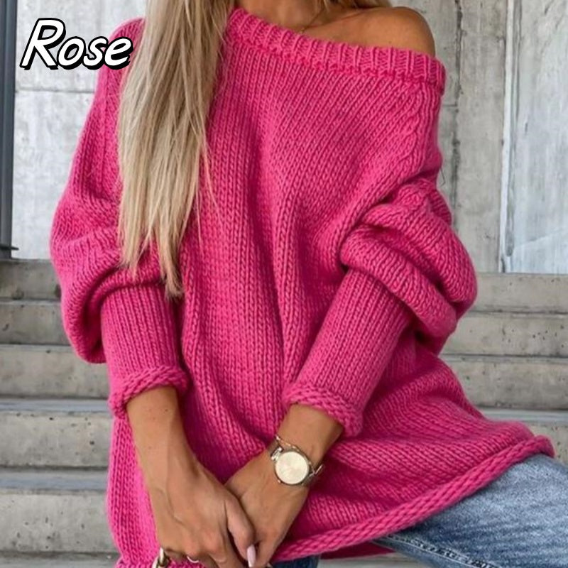🔥Limited Time 52% OFF🔥Women's Solid Knitted Round Neck Sweater