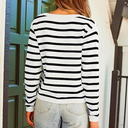 🌷Limited Time 40% OFF💞Trendy Striped Cardigan Sweater with Pockets