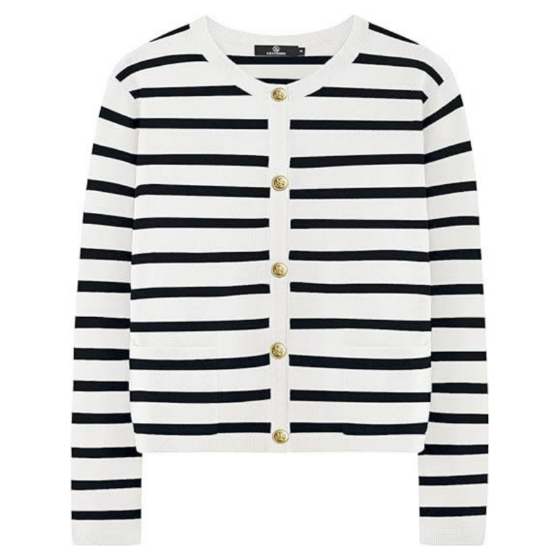 🌷Limited Time 40% OFF💞Trendy Striped Cardigan Sweater with Pockets