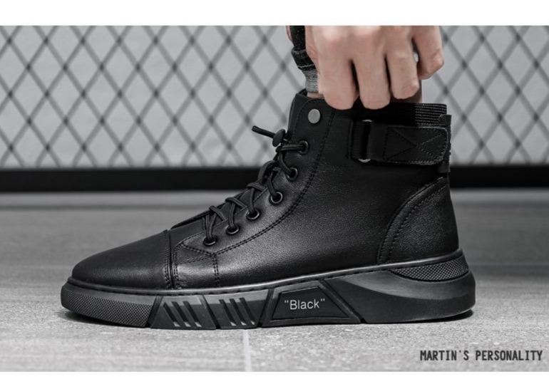 ✨New Arrival✨MARTINI' BLACK LEATHER BOOTS