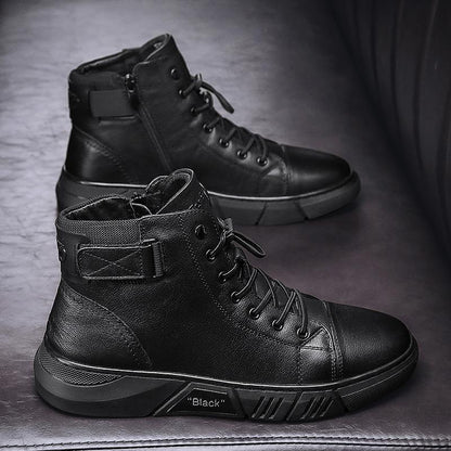 ✨New Arrival✨MARTINI' BLACK LEATHER BOOTS