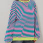 🔥2026 HOT SALE🔥Women's Oversized Striped Long Sleeve Pullover