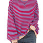 🔥2026 HOT SALE🔥Women's Oversized Striped Long Sleeve Pullover