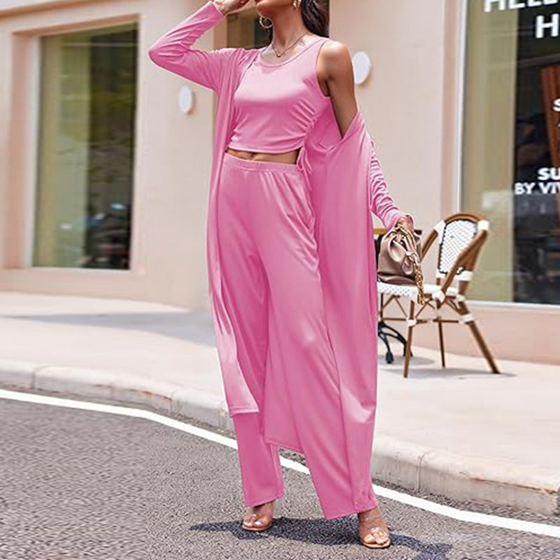 🍁Autumn New Releases🍁Women’s Solid Color Casual 3-Piece Set