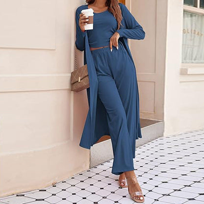 🍁Autumn New Releases🍁Women’s Solid Color Casual 3-Piece Set