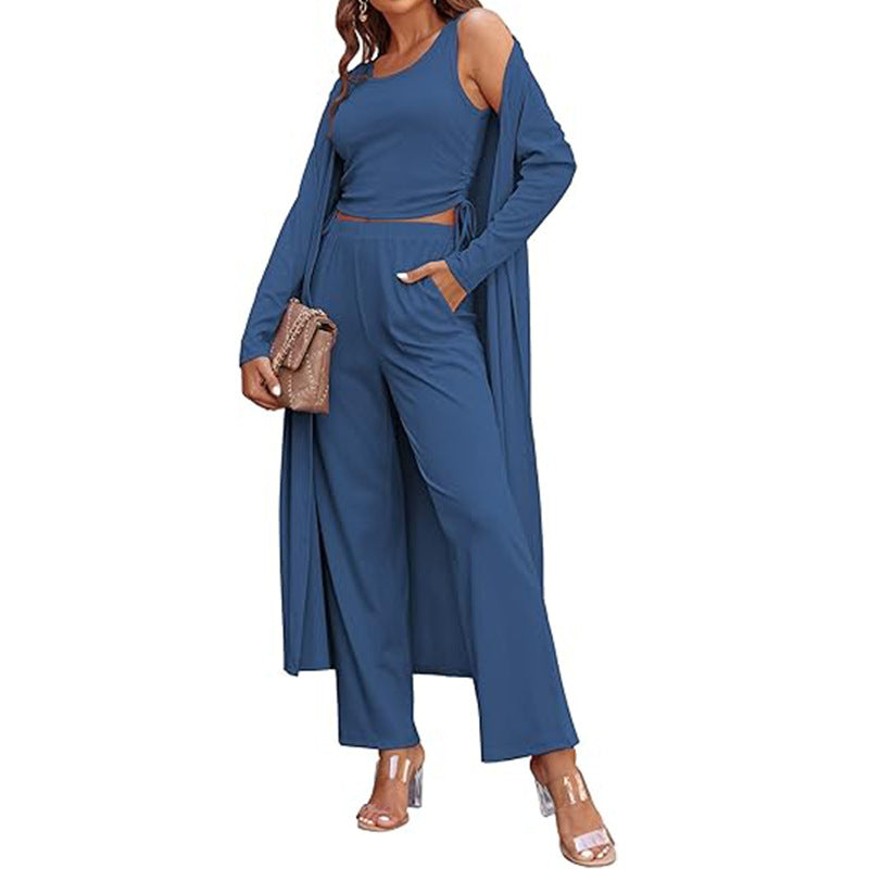 🍁Autumn New Releases🍁Women’s Solid Color Casual 3-Piece Set
