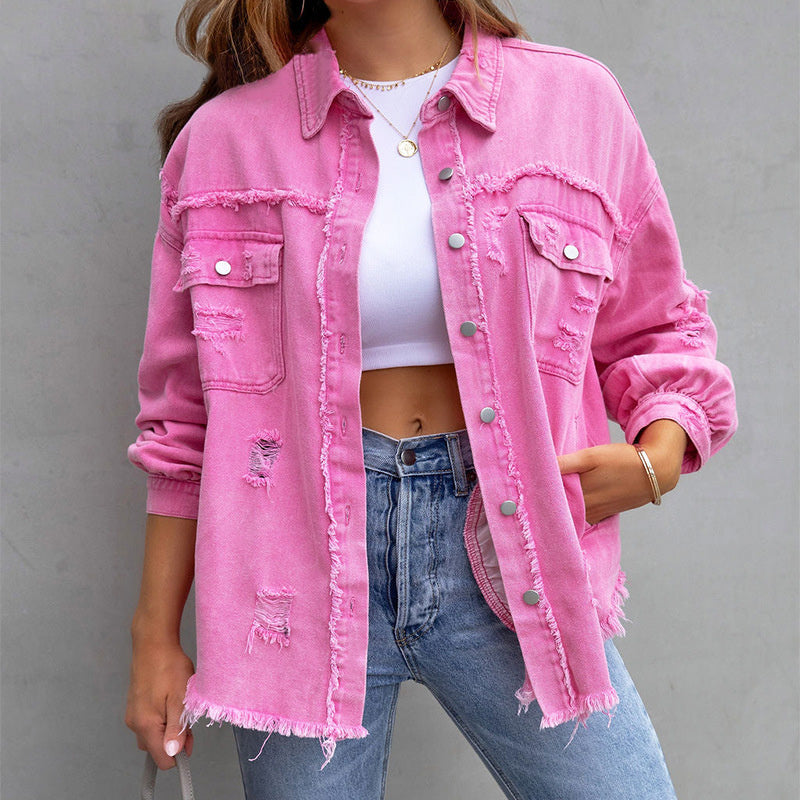 🍁Autumn New Releases🍁Relaxed Fit Denim Style Jacket