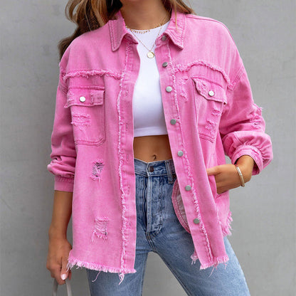 🍁Autumn New Releases🍁Relaxed Fit Denim Style Jacket