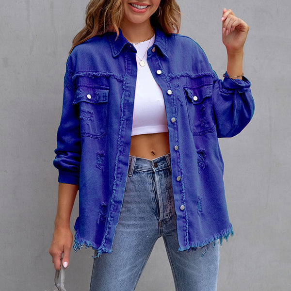 🍁Autumn New Releases🍁Relaxed Fit Denim Style Jacket