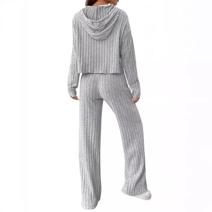 ✨New Arrival✨Loose Hooded Knit Sweater Set