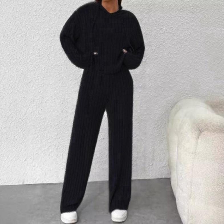 ✨New Arrival✨Loose Hooded Knit Sweater Set