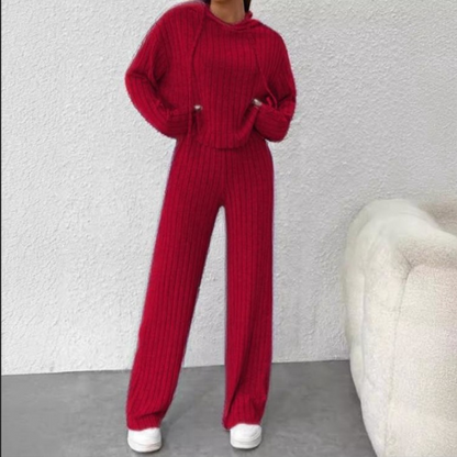 ✨New Arrival✨Loose Hooded Knit Sweater Set