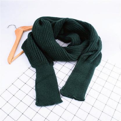 ✨New Arrival✨Women's Solid Knitted Sweater Scarf with Sleeves
