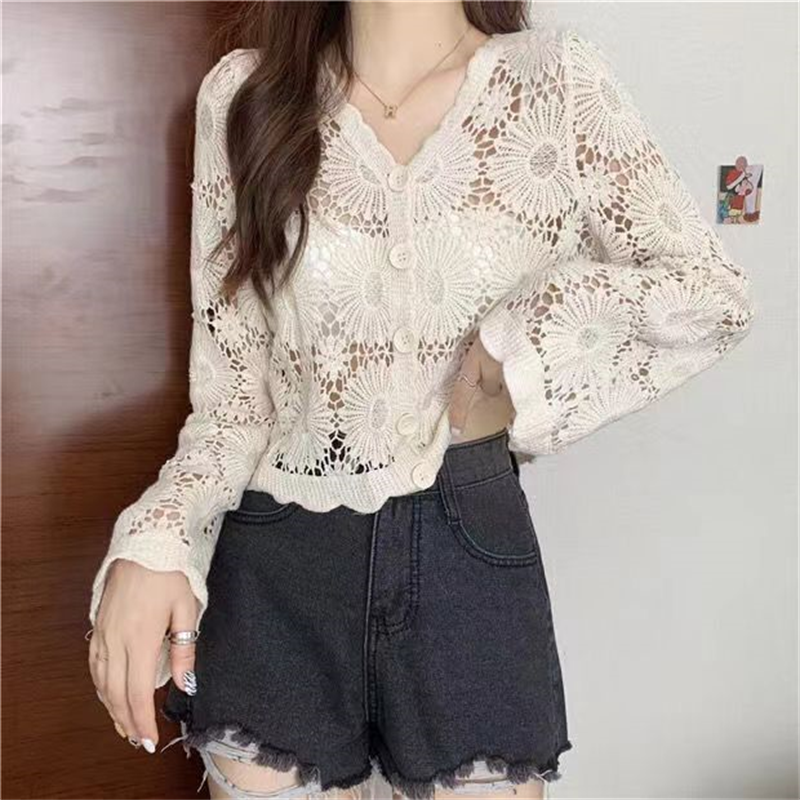 🌷Limited Time 50% OFF💞Crochet Lace Button-Down Cardigan
