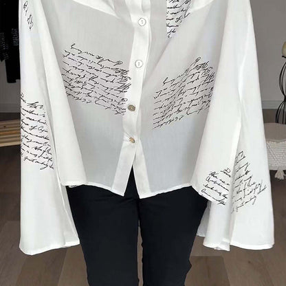 🌷Beperkte tijd 58% KORTING💞Dames lange mouwen print mode revers overhemd