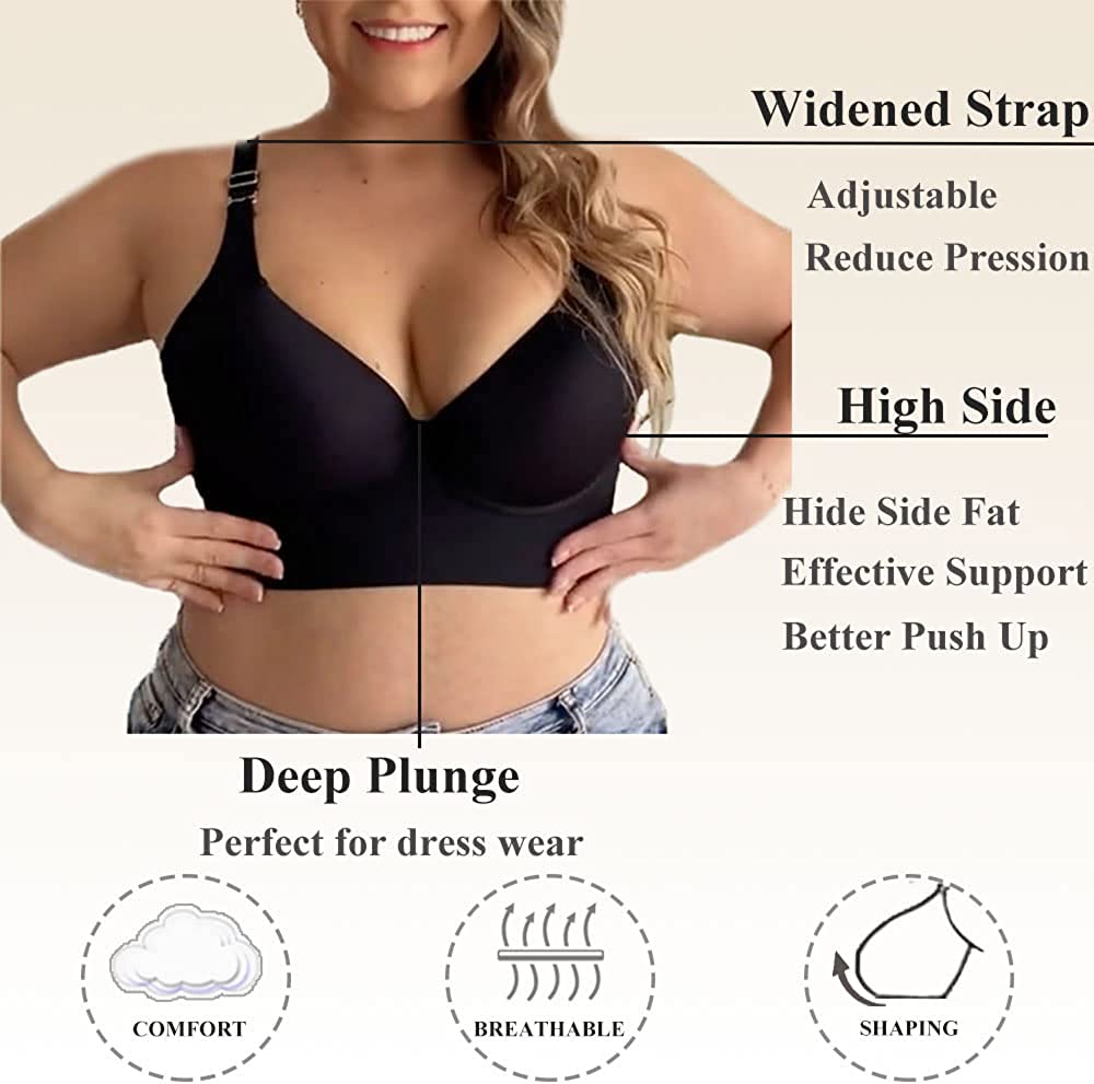 ✨New Arrival✨Deep Cup Bra Hide Back Fat With Shape Wear Incorporated