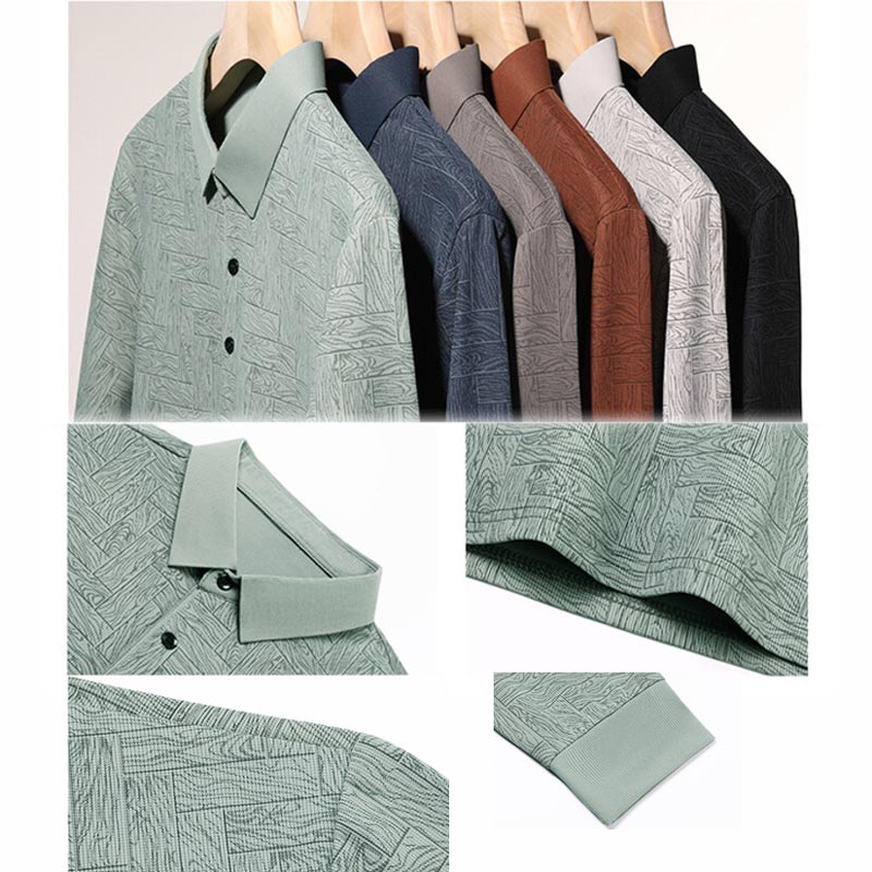 ✨New Arrival✨-Men’s Elegant Casual 3-button Lapel Collar Long-sleeve T-shirt