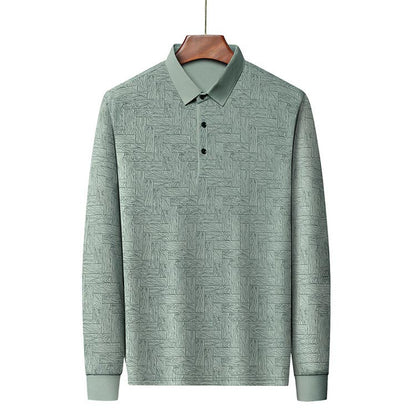 ✨New Arrival✨-Men’s Elegant Casual 3-button Lapel Collar Long-sleeve T-shirt