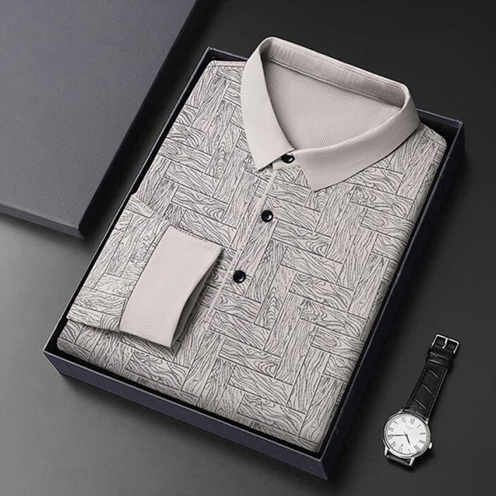 ✨New Arrival✨-Men’s Elegant Casual 3-button Lapel Collar Long-sleeve T-shirt