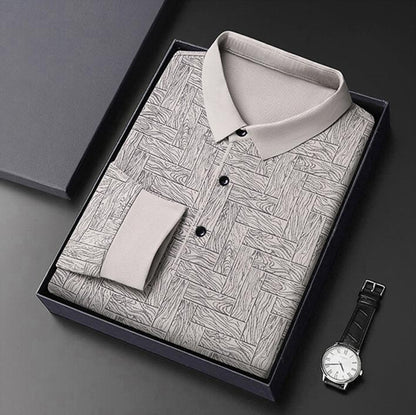 ✨New Arrival✨-Men’s Elegant Casual 3-button Lapel Collar Long-sleeve T-shirt