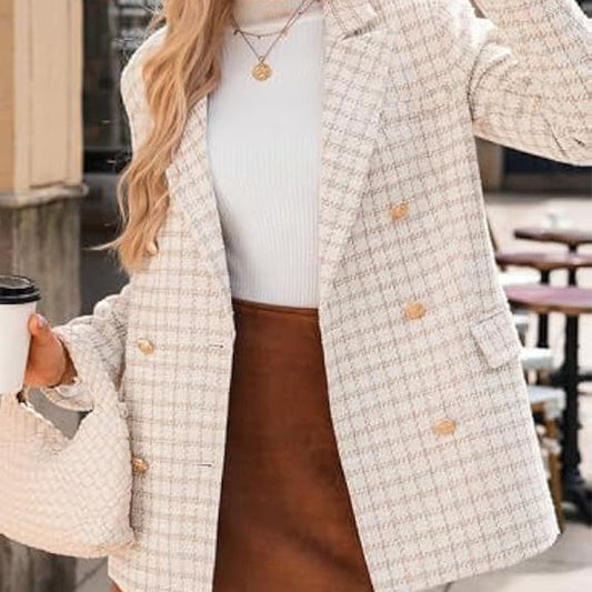 💕✨New Arrival✨💕Plaid Tweed Blazer Jacket for Women