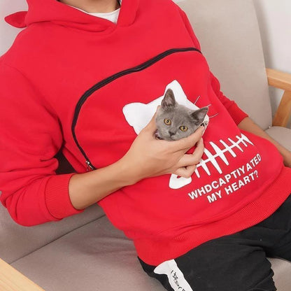 🔥Clearance Sale🔥Ideal Gift - Sweatshirt for Cat Lovers with a Hood and Cozy Pocket