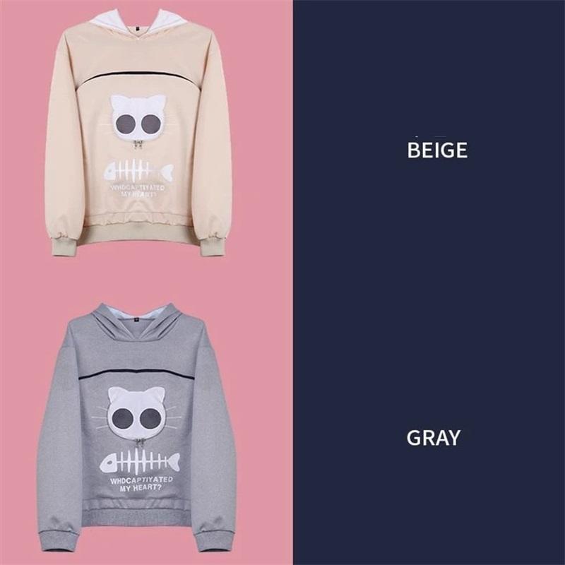 🔥Clearance Sale🔥Ideal Gift - Sweatshirt for Cat Lovers with a Hood and Cozy Pocket