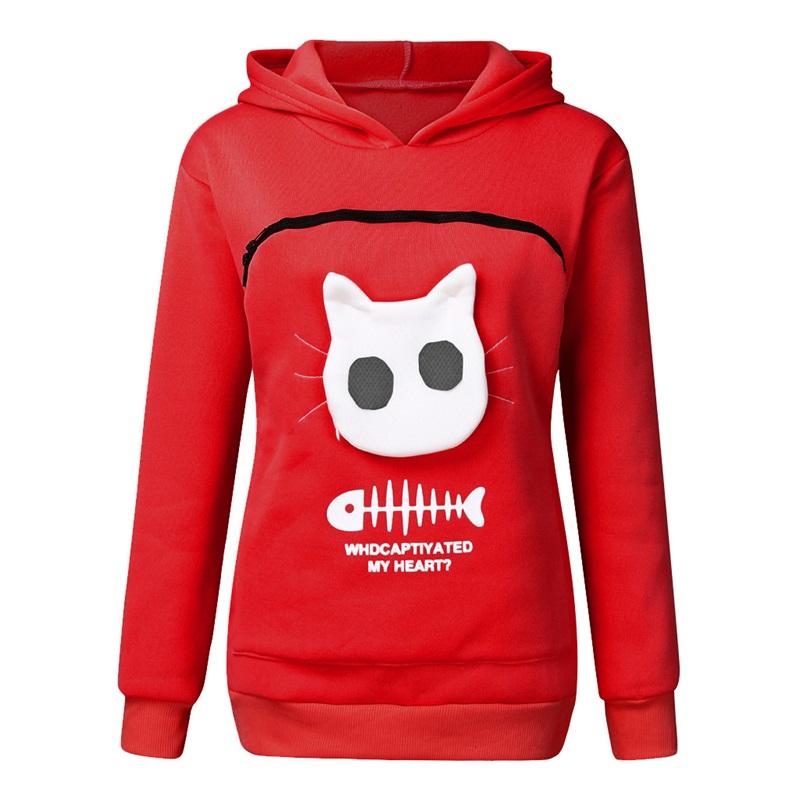 🔥Clearance Sale🔥Ideal Gift - Sweatshirt for Cat Lovers with a Hood and Cozy Pocket