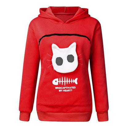 🔥Clearance Sale🔥Ideal Gift - Sweatshirt for Cat Lovers with a Hood and Cozy Pocket