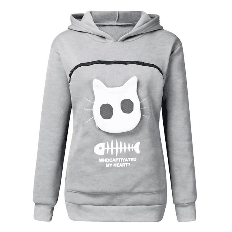 🔥Clearance Sale🔥Ideal Gift - Sweatshirt for Cat Lovers with a Hood and Cozy Pocket