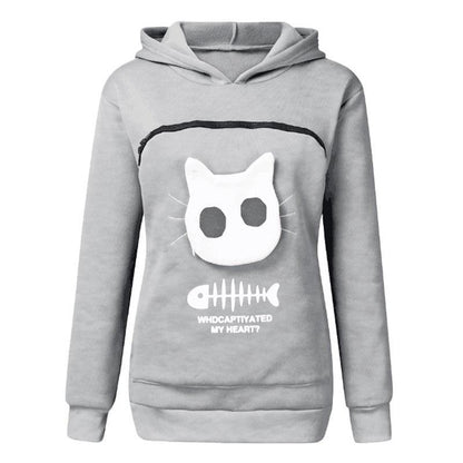 🔥Clearance Sale🔥Ideal Gift - Sweatshirt for Cat Lovers with a Hood and Cozy Pocket