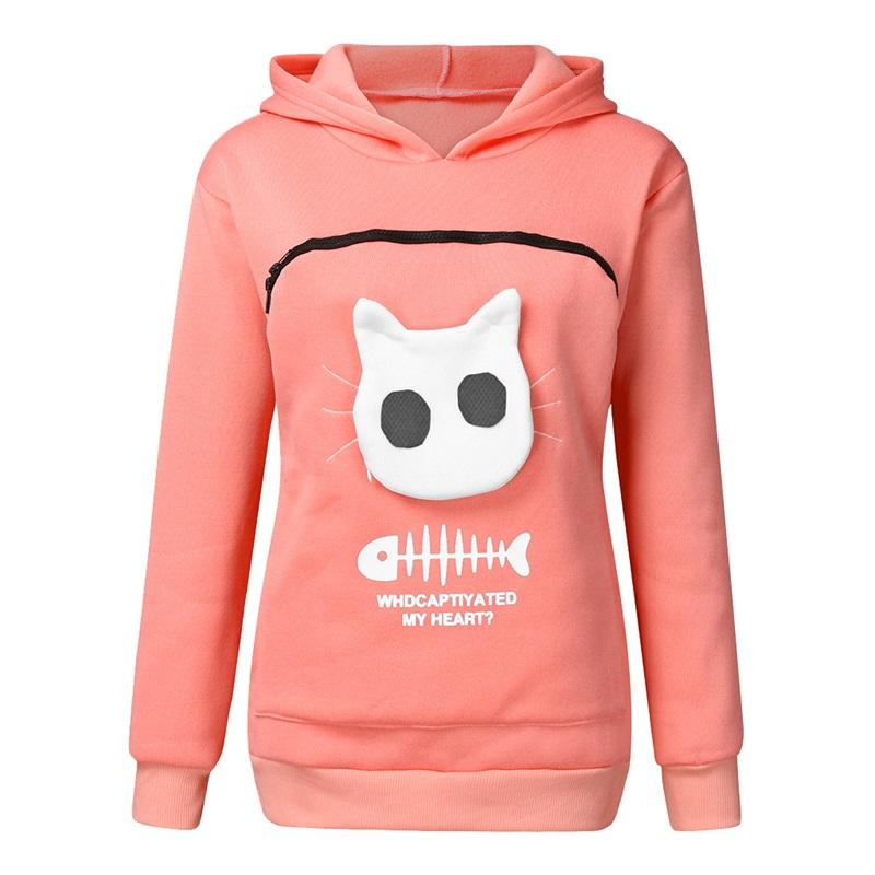 🔥Clearance Sale🔥Ideal Gift - Sweatshirt for Cat Lovers with a Hood and Cozy Pocket