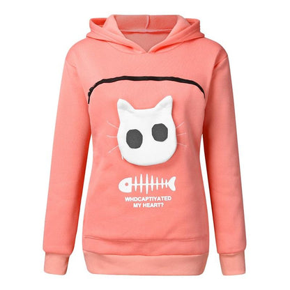 🔥Clearance Sale🔥Ideal Gift - Sweatshirt for Cat Lovers with a Hood and Cozy Pocket
