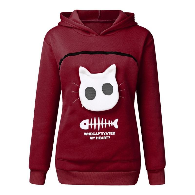 🔥Clearance Sale🔥Ideal Gift - Sweatshirt for Cat Lovers with a Hood and Cozy Pocket
